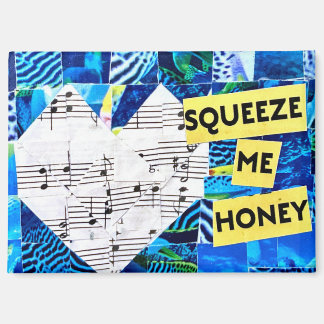Vintage Sheet Music Heart Quilt Collage マグネット