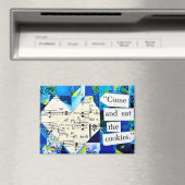 Vintage Sheet Music Heart Quilt Collage Art マグネット (インサイチュ (食洗機))