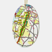 Vintage Shenandoah Park VA Postcard Ornament セラミックオーナメント (左)