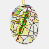 Vintage Shenandoah Park VA Postcard Ornament セラミックオーナメント (裏面)