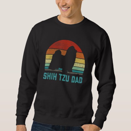 Vintage Shih Tzu Dad  Dog スウェットシャツ (正面)