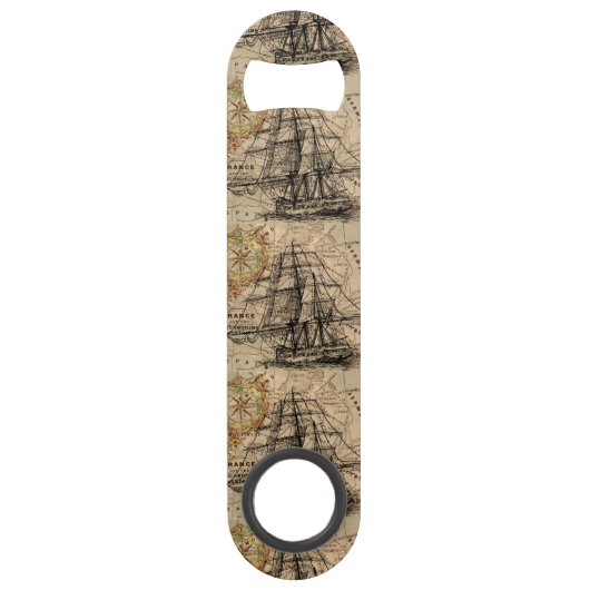 Vintage Ship And Map スピード栓抜き (正面)