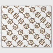 Vintage Ship wheel ラッピングペーパー (フラット)