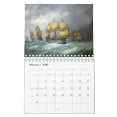 Vintage Ships Calendar カレンダー (2月 2027)