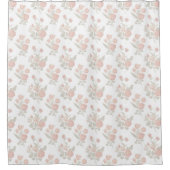 Vintage Shower Curtain with Floral Pattern シャワーカーテン (正面)