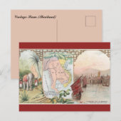 Vintage Siam Thailand Map ポストカード (正面/裏面)