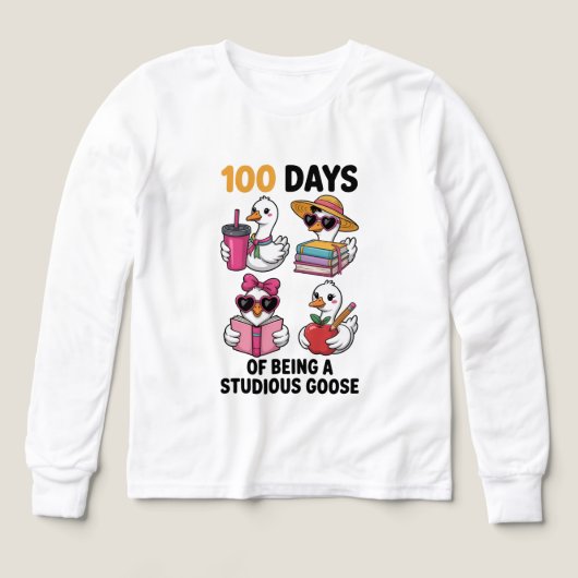 Vintage Silly Goose 100 Days Of School Celebration (デザイン正面)