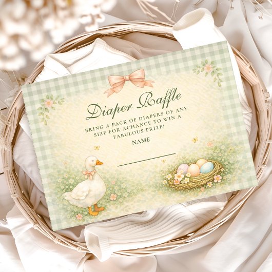 Vintage Silly Goose Garden Diapper Raffle エンクロージャーカード