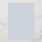 Vintage Silver Frame Blue Bow Baptism 箔招待状 (裏面)