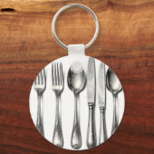 Vintage Silverware Ornate Flatware Kitchen キーホルダー (裏面)