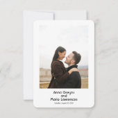 Vintage Simple Elegant Text and Photo Wedding セーブザデート (正面)