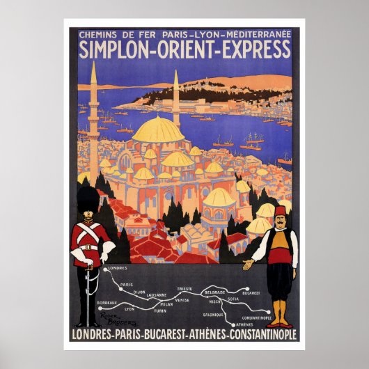 Vintage Simplon Orient Express to Constantinople ポスター (正面)