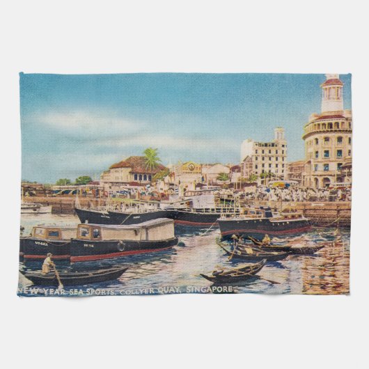 Vintage Singapore Kitchen Towel キッチンタオル (横)