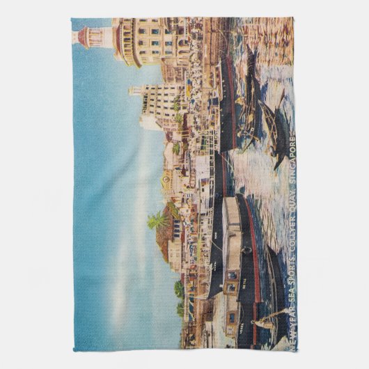 Vintage Singapore Kitchen Towel キッチンタオル (縦)