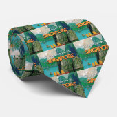 Vintage Singapore Vacation Poster. ネクタイ (ロール)