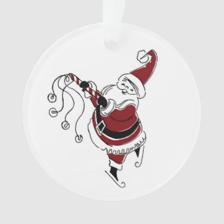 Vintage Skating Santa Ornament  オーナメント