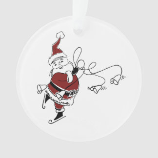 Vintage Skating Santa Ornament オーナメント