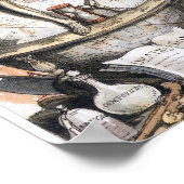 Vintage Skeleton ポスター (角)