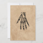 Vintage Skeleton Hand Halloween Costumes Party 招待状 (裏面)