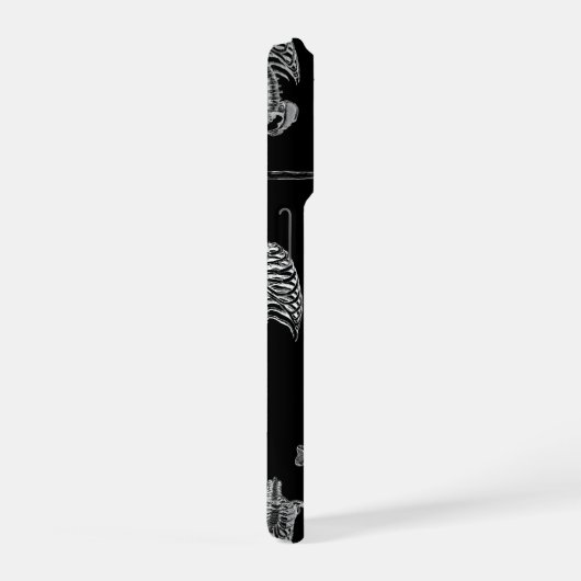 Vintage Skeleton Illustration Phone Case iPhoneケース (右側面)