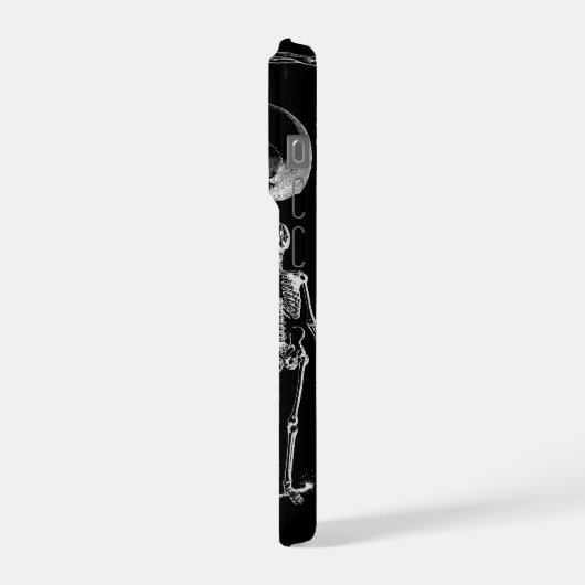 Vintage Skeleton Illustration Phone Case iPhoneケース (左側面)