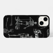 Vintage Skeleton Illustration Phone Case iPhoneケース (裏面横)