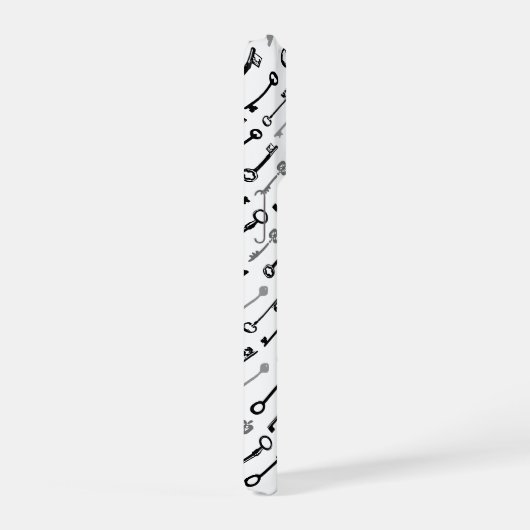 Vintage Skeleton Keys Pattern iPhoneケース (右側面)