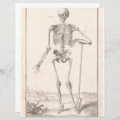 Vintage skeleton scrapbooking ephemera page (正面/裏面)