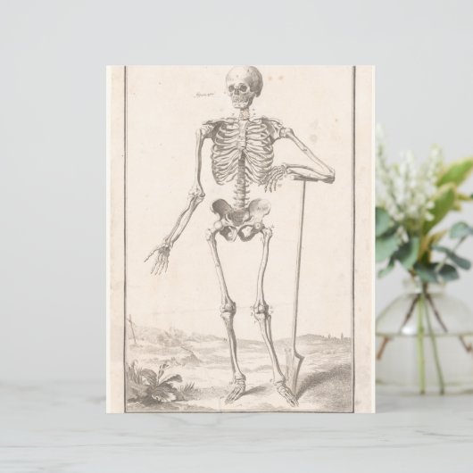 Vintage skeleton scrapbooking ephemera page (スタンド正面)