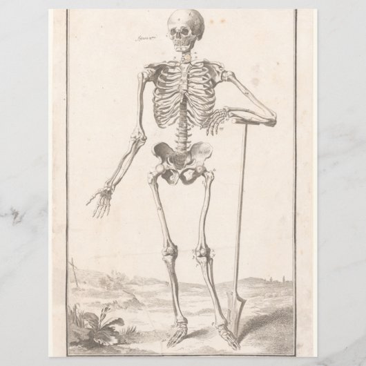 Vintage skeleton scrapbooking ephemera page (正面)