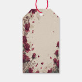 Vintage Skeleton Skull Love Red Rose Collage ギフトタグ (裏面)