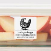 Vintage-Sketch Egg Carton Labels Personalized ラベル (貼付)