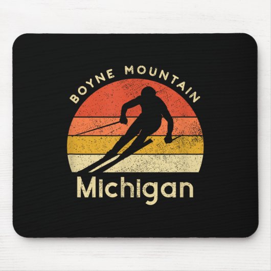 Vintage Ski Boyne Mountain Michigan Mountain  マウスパッド (正面)