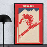 Vintage Ski Colorado Resort Monarch Mountain ポスター<br><div class="desc">A Vintage Geometric Ski Poster for the famous North American mountain village and ski destination Monarch Mountain in Salida,  Colorado,  USA,  North America Perfect for skiers,  snow and mountain lovers.</div>