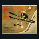 Vintage ski poster,   Russian winter sports ポスター<br><div class="desc">Vintage ski poster,    Russian winter sports</div>