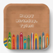 Vintage Skis Custom Message Skiers Party ペーパープレート (正面)