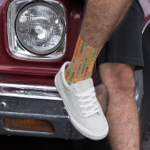 Vintage Skis Light Brown Patterned ソックス