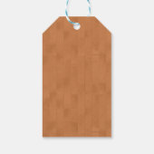 Vintage Skis on Brown Personalized Message ギフトタグ (裏面)