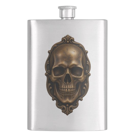 Vintage Skull フラスク (正面)