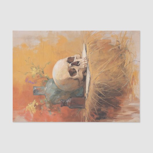 Vintage Skull Halloween 薄葉紙 (正面)