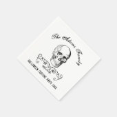 Vintage Skull Personalized Halloween Party スタンダードカクテルナプキン (角)