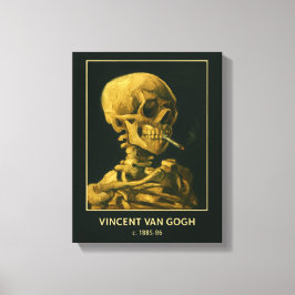 Vintage Skull Smoking – Unique Van Gogh Inspired キャンバスプリント