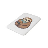Vintage Sleepy Sloth Cozy Pillow Illustration 2 バスマット (アングル)