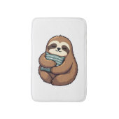 Vintage Sleepy Sloth Cozy Pillow Illustration 2 バスマット (正面縦)