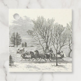 Vintage Sleigh Ride Engraving フェイバータグ