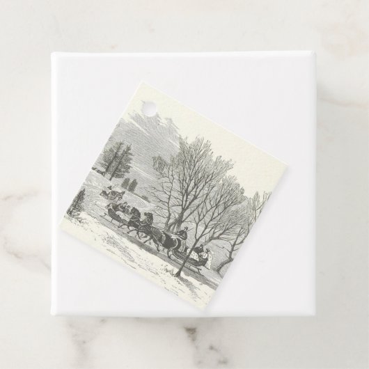 Vintage Sleigh Ride Engraving フェイバータグ (インサイチュ)