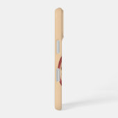 Vintage Sliced Pomegranate iPhone 16ケース (右側面)