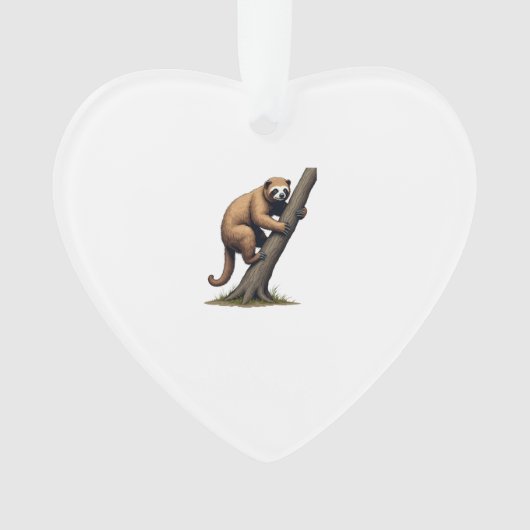 Vintage Sloth Drawing Wildlife Graphic (2) オーナメント (正面)