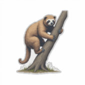 Vintage Sloth Drawing Wildlife Graphic (2) シール (正面)