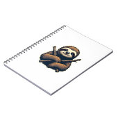 Vintage Sloth Emblem Engraving Shirt ノートブック (左側)